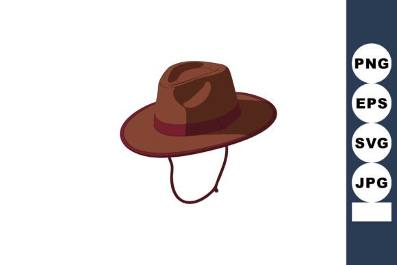 Brown Cowboy Hat with Chin Strap Embroidery Design Review