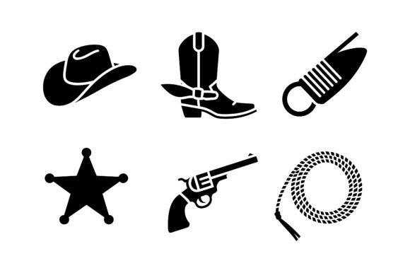 Cowboy Western Icon Set EPS Review: Rugged and Ready for Embroidery Projects