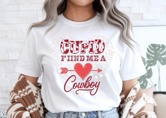 Cupid Find Me a Cowboy Valentine PNG Review: A Romantic Embroidery Design