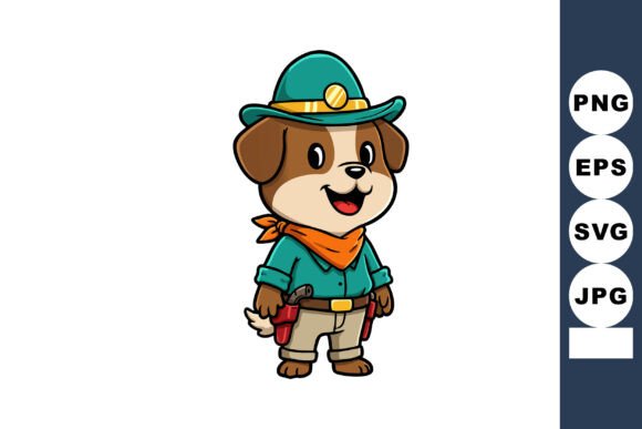 Cute Cartoon Dog Cowboy Embroidery Design Review