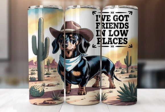 Funny Cowboy Dachshund Tumbler Wrap Review for Real Projects