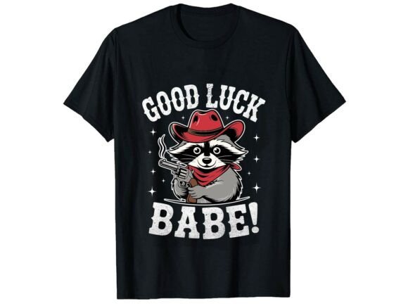 Funny Cowboy Raccoon T-Shirt Design Review for Real Embroidery Projects