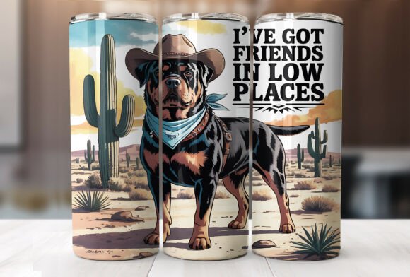 Funny Cowboy Rottweiler Dog Tumbler Wrap Review