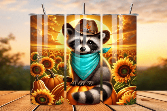 Raccoon Cowboy 20oz Tumbler Wrap Review for Embroidery Projects
