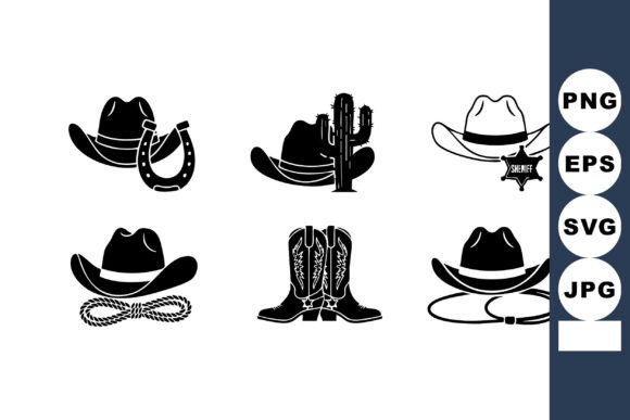 Western Cowboy Hats Boots Rope Lasso She: A Bold Silhouette for Real Projects