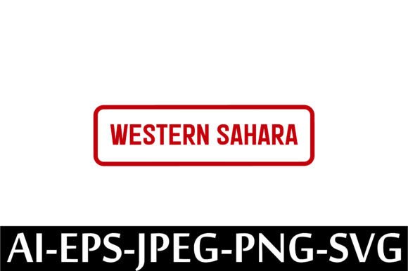 Western Sahara Rubber Stamp Design Vector Review